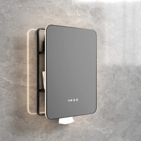 Welland Venaria 2in1 LED tükör beépített tároló szekrénnyel - fényerő + színhőfok állítás + páramentesítő + óra