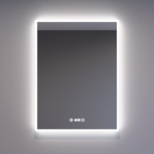 Welland Luxury-Line Sidlux LED tükör - fényerő + színhőfok állítás + páramentesítő + óra - 60 x 80 cm