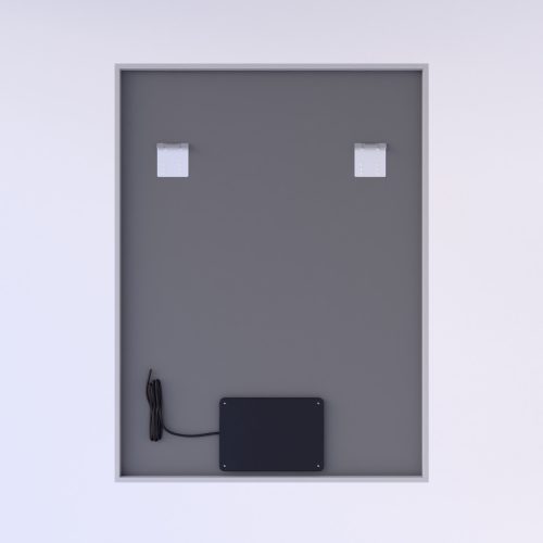 Welland Luxury-Line Sidlux LED tükör - fényerő + színhőfok állítás + páramentesítő + óra - 60 x 80 cm