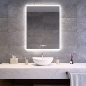   Welland Luxury-Line Sidlux LED tükör - fényerő + színhőfok állítás + páramentesítő + óra - 70 x 90 cm