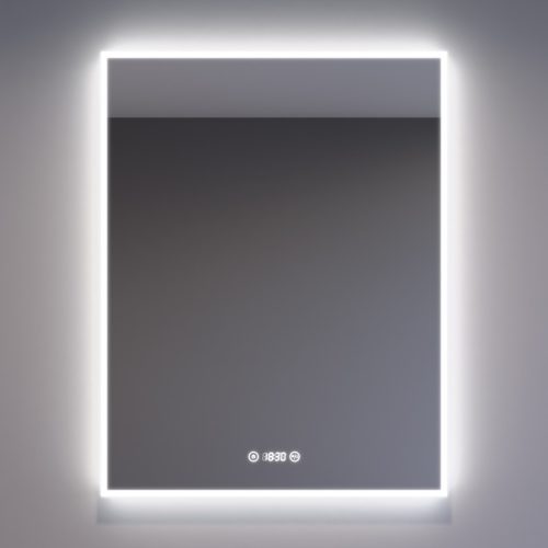 Welland Luxury-Line Sidlux LED tükör - fényerő + színhőfok állítás + páramentesítő + óra - 70 x 90 cm