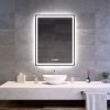 Welland Type-20V LED tükör - fényerő + színhőfok állítás + páramentesítő + óra - 70 x 90 cm