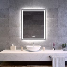   Welland Type-20V LED tükör - fényerő + színhőfok állítás + páramentesítő + óra - 70 x 90 cm