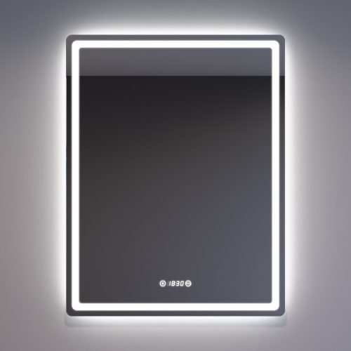 Welland Type-20V LED tükör - fényerő + színhőfok állítás + páramentesítő + óra - 70 x 90 cm