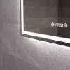 Welland Type-20V LED tükör - fényerő + színhőfok állítás + páramentesítő + óra - 70 x 90 cm