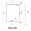 Welland Type-20V LED tükör - fényerő + színhőfok állítás + páramentesítő + óra - 70 x 90 cm