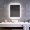 Welland Type-20V LED tükör - fényerő + színhőfok állítás + páramentesítő + óra - 70 x 90 cm