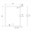 Welland Type-20V LED tükör - fényerő + színhőfok állítás + páramentesítő + óra - 70 x 90 cm