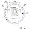 Welland Alpha LED tükör - fényerő + színhőfok állítás + páramentesítő - Ø 60 cm