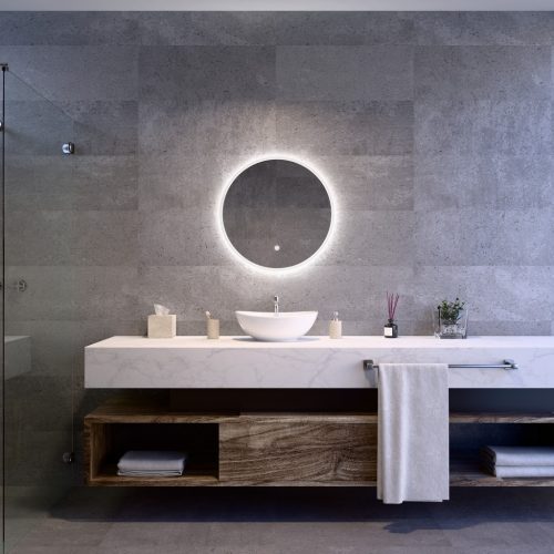 Welland Alpha LED tükör - fényerő + színhőfok állítás - Ø 60 cm