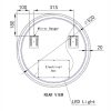Welland Alpha LED tükör - fényerő + színhőfok állítás - Ø 60 cm
