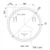 Welland Alpha LED tükör - fényerő + színhőfok állítás - Ø 70 cm