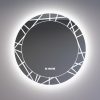 Welland Laser LED tükör - fényerő + színhőfok állítás + páramentesítő + óra - Ø 80 cm