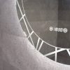 Welland Laser LED tükör - fényerő + színhőfok állítás + páramentesítő + óra - Ø 80 cm