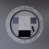 Welland Laser LED tükör - fényerő + színhőfok állítás + páramentesítő + óra - Ø 80 cm