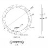 Welland Laser LED tükör - fényerő + színhőfok állítás + páramentesítő + óra - Ø 80 cm
