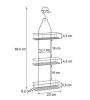 3 részes függeszthető fürdőszobai zuhanykosár