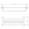 Welland Topaz fali törölközőtartó és polc - 60 cm - króm