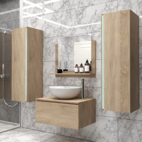   Venezia Alius A1 fürdőszobabútor szett + mosdókagyló + szifon (sonoma tölgy)