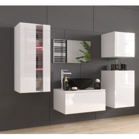   Venezia Alius A35 fürdőszobabútor szett + mosdókagyló + szifon (magasfényű fehér)