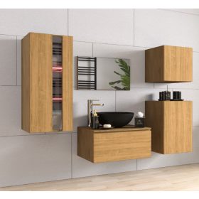   Venezia Alius A35 fürdőszobabútor szett + mosdókagyló + szifon (arany tölgy)