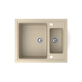 Gránit mosogatótálca NERO Arriva szifonnal bézs színben