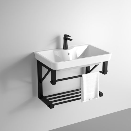 Welland Loft mosdókagyló fali tartókonzollal - 55 cm