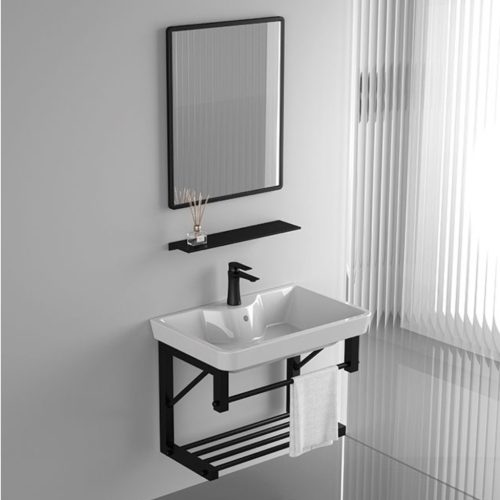 Welland Loft mosdókagyló fali tartókonzollal - 55 cm