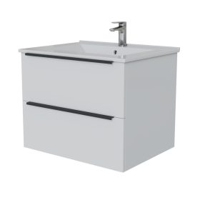   Intenso fiókos fürdőszobabútor mosdókagylóval - 60 cm (magasfényű fehér)