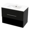Intenso fiókos fürdőszobai mosdószekrény - 60 cm (magasfényű fekete)