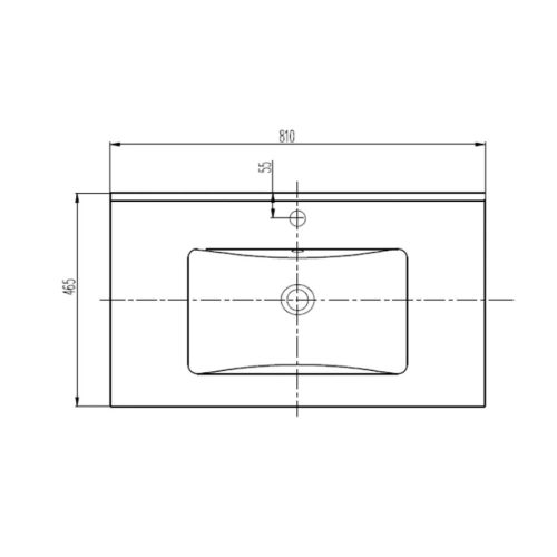 Intenso fiókos fürdőszobabútor mosdókagylóval - 80 cm (magasfényű fehér)