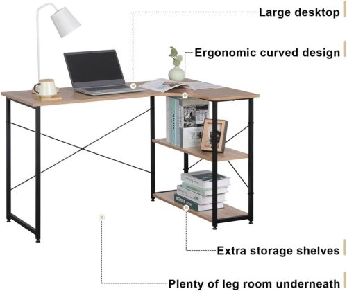Intenso Compact íróasztal / számítógépasztal polcokkal - 120 cm