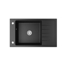 Gránit mosogató NERO Grande + szifon (matt fekete)