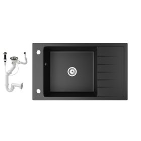 Granit-mosogato-NERO-Grande-dugokiemelo-matt-feket