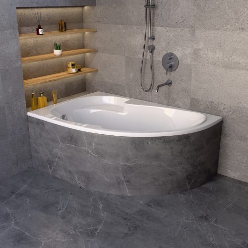 Welland Vigo akril sarokkád + szifon + kádláb - 150 x 100 cm (balos)