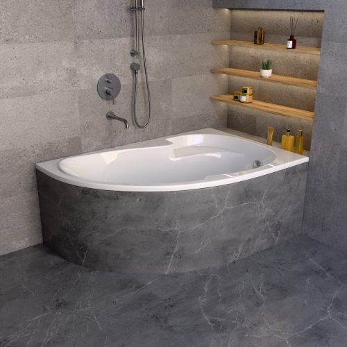 Welland Vigo akril sarokkád + szifon + kádláb - 150 x 100 cm (jobbos)