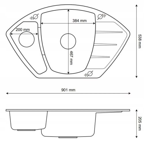Granit-mosogato-NERO-Compact-Design-csaptelep-adagolo-fekete-matt