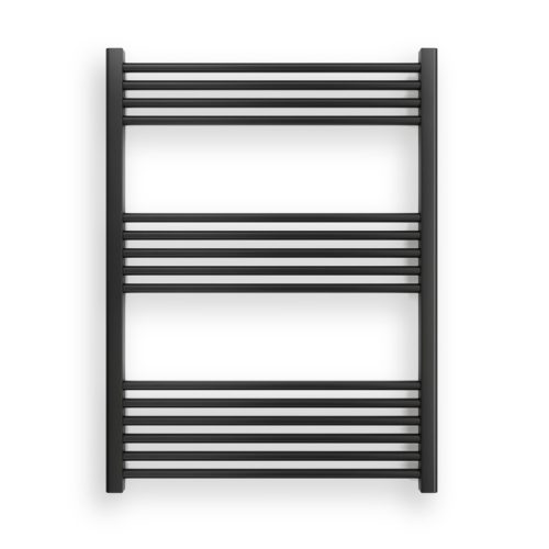 Törölközőszárító radiátor elektromos fútőpatronnal 75 x 100 cm - Nero Italia 400W (fekete)