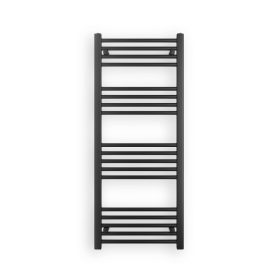 Fekete törölközőszárító radiátor 50 x 120 cm