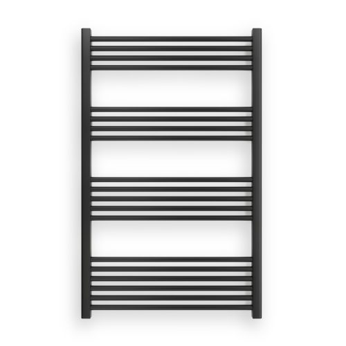 Törölközőszárító radiátor elektromos fútőpatronnal 75 x 120 cm - Nero Italia 400W (fekete)