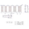 Törölközőszárító radiátor elektromos fútőpatronnal 30 x 160 cm - Nero Italia 400W (fekete)