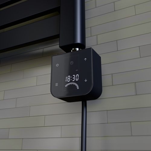 Törölközőszárító radiátor elektromos fűtőpatronnal 60 x 170 cm - Nero Italia AF-05-800W (fekete)