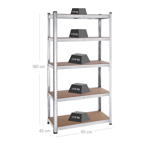 Fém polc 180 x 90 x 45 cm