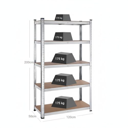 Fém polc 200 x 120 x 50 cm