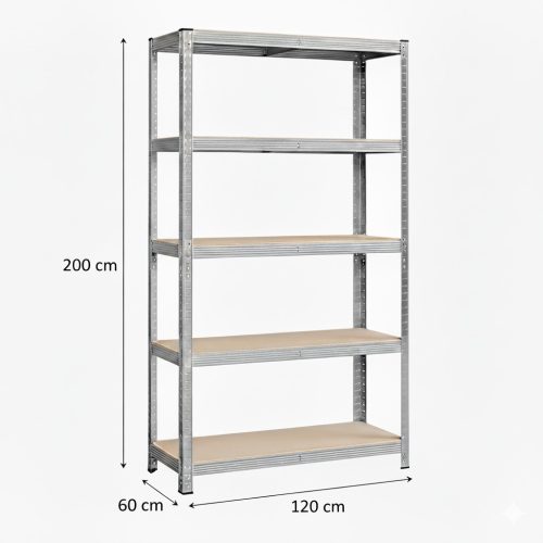 Fém polc 200 x 120 x 60 cm