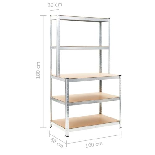 Fém polc / műhelyasztal 180 x 100 x 60/30 cm