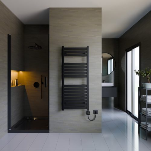 Design radiátor NERO Italia Quadrato - 50 x 120 cm (fekete)