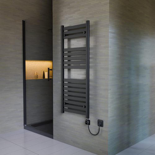 Design radiátor NERO Italia Quadrato - 50 x 120 cm (fekete)