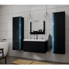   Venezia Dream II. fürdőszobabútor szett + mosdókagyló + szifon - 80 cm (fényes fekete)