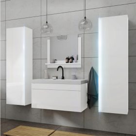   Venezia Dream II. fürdőszobabútor szett + mosdókagyló + szifon - 80 cm (fényes fehér)